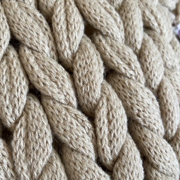 Donna Sharp Chunky Knot Pillow in the color Taupe - Picture 2 of 7